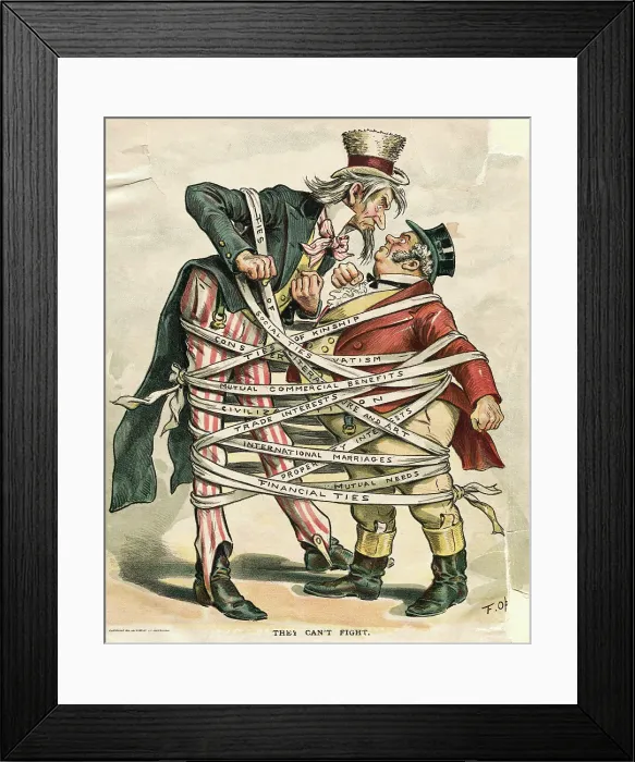 Framed Print : They Can't Fight Political Cartoon