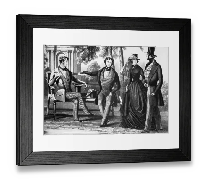 Framed Print : Typical Men / Women Fashions Of 1847 Framed Print : Typical Men / Women Fashions Of 1847
