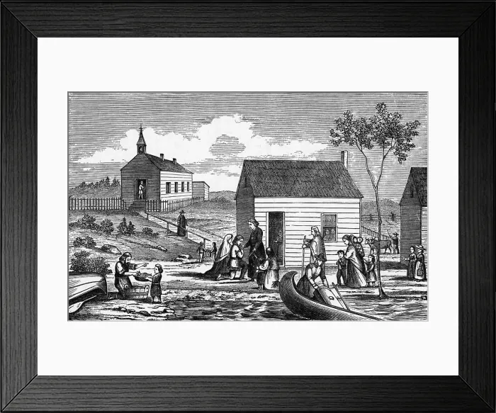 Framed Print : Bishop Baraga Visiting Indian Station Framed Print : Bishop Baraga Visiting Indian Station