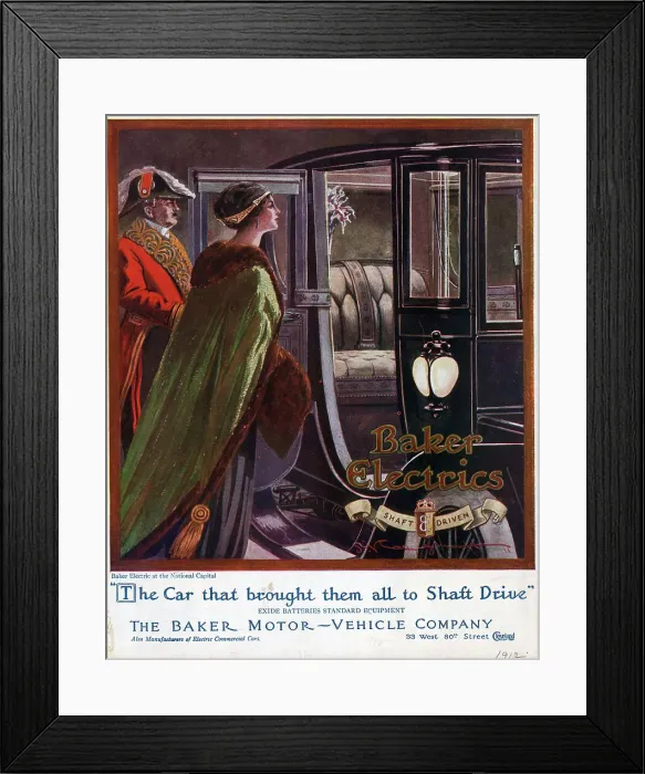 Framed Print : Ad Illus. Of Woman Entering Motor Coach Framed Print : Ad Illus. Of Woman Entering Motor Coach