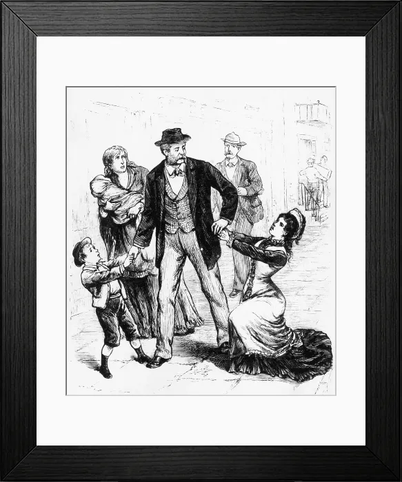 Framed Print : Women And Children Begging Doctor Framed Print : Women And Children Begging Doctor