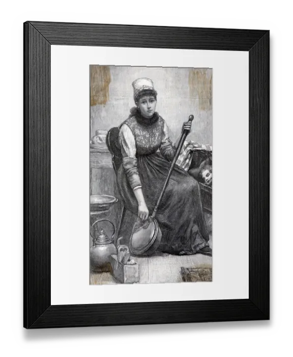 Framed Print : Maid Cleaning Framed Print : Maid Cleaning