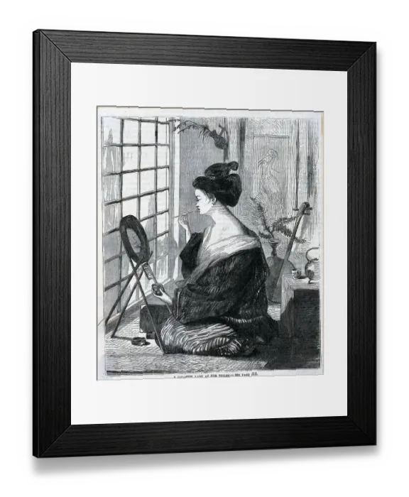 Framed Print : Japanese Lady At Applying Makeup Framed Print : Japanese Lady At Applying Makeup