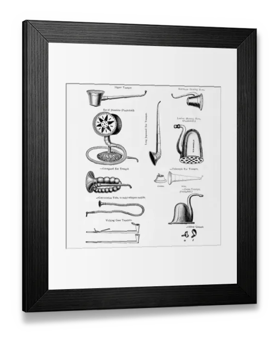 Framed Print : A Corrugated Ear Trumpet Framed Print : A Corrugated Ear Trumpet