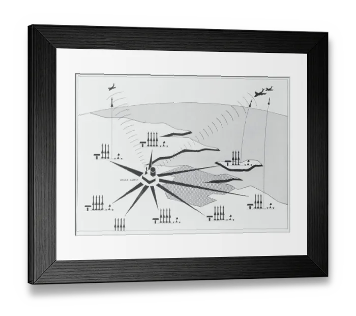 Framed Print : Illustration of Army's Missile Master System Framed Print : Illustration of Army's Missile Master System