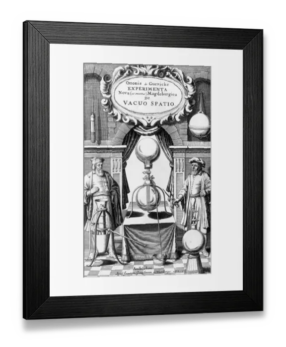 Framed Print : Men Standing W / Magdeburg Hemisphere Framed Print : Men Standing W / Magdeburg Hemisphere