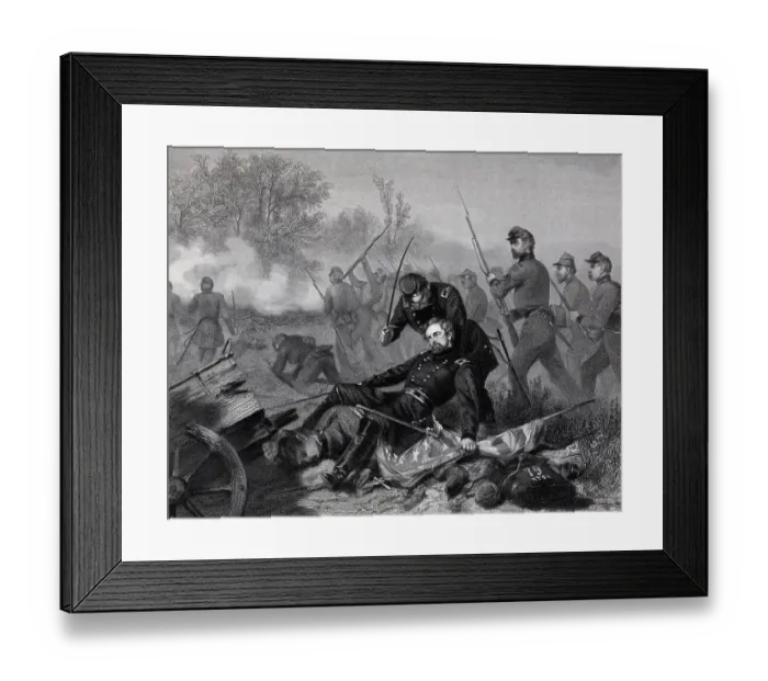 Framed Print : Death Of General Isaac Stevens (Illus.) Framed Print : Death Of General Isaac Stevens (Illus.)