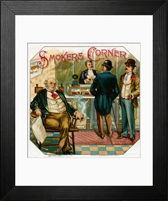 Framed Print : Smoker'S Corner Cigar Box W / Interior Framed Print : Smoker'S Corner Cigar Box W / Interior