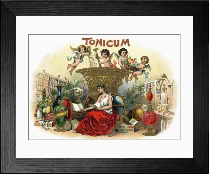 Framed Print : Cigar Box Label For Tonicum Cigars