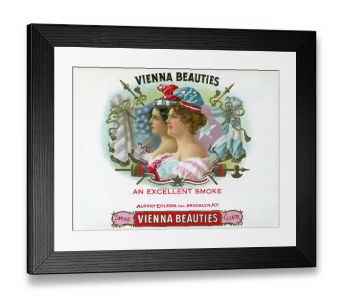 Framed Print : Vienna Beauties Cigar Box W / Women Framed Print : Vienna Beauties Cigar Box W / Women