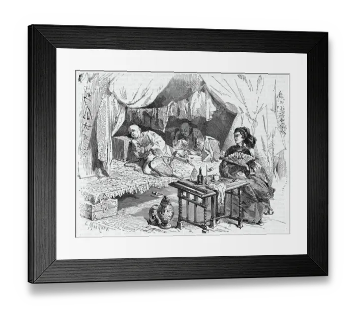 Framed Print : Chinese Opium Smokers