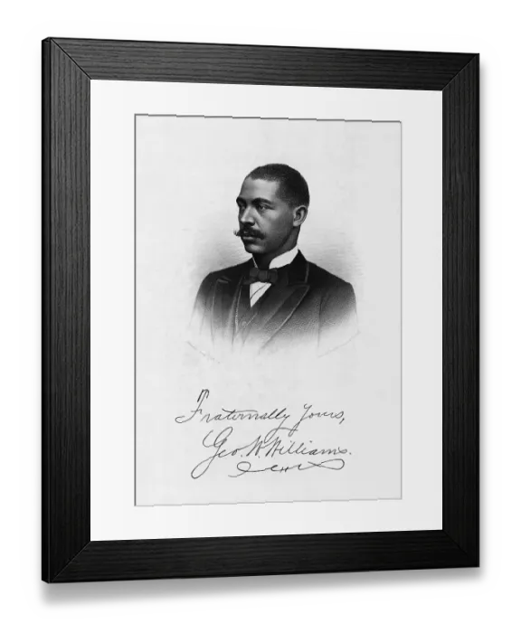 Framed Print : Engraving of George Washington Williams Framed Print : Engraving of George Washington Williams