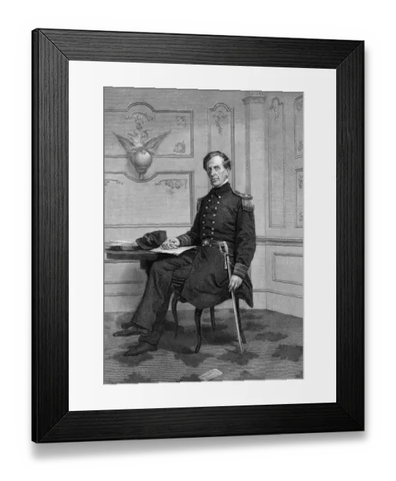 Framed Print : Portrait Engraving Of Charles Wilkes Framed Print : Portrait Engraving Of Charles Wilkes