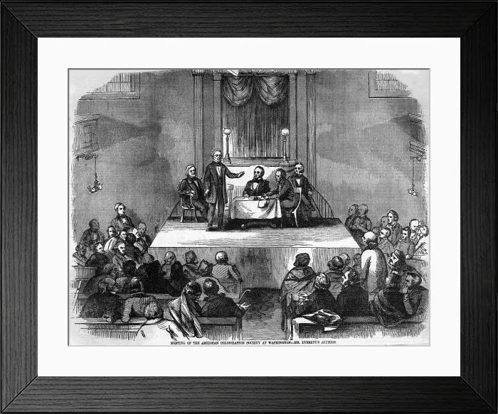 Framed Print : American Colonization Soc. Meeting;Illus