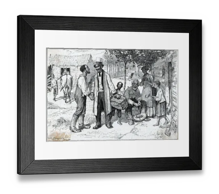 Framed Print : Black Caricature Cartoon Framed Print : Black Caricature Cartoon