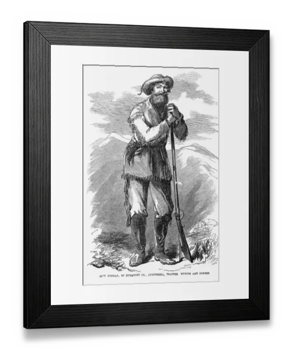 Framed Print : Seth Kinman Early Trapper Hunter Framed Print : Seth Kinman Early Trapper Hunter