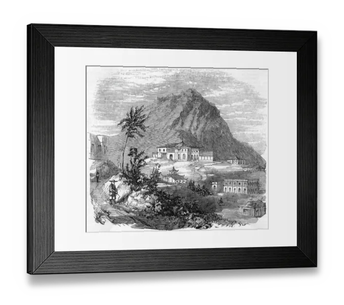 Framed Print : Illustration Of Victoria Peak Framed Print : Illustration Of Victoria Peak
