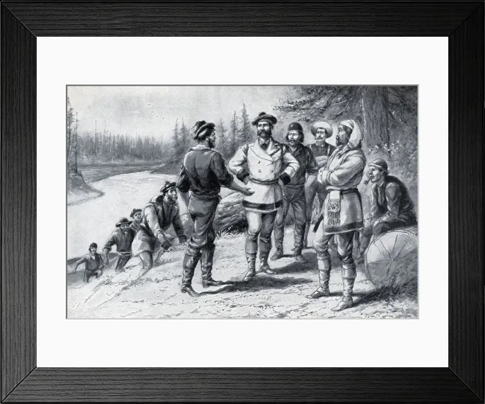 Framed Print : Illustration Of English Claiming Astoria Framed Print : Illustration Of English Claiming Astoria