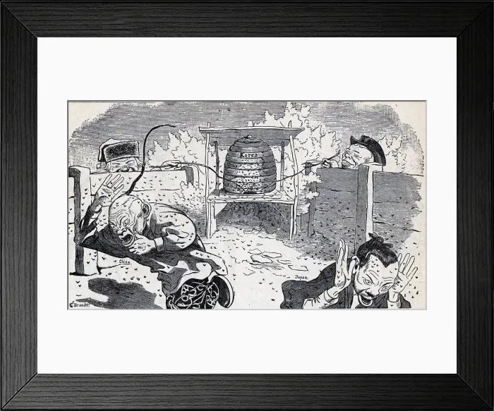 Framed Print : Cartoon About Korean War Framed Print : Cartoon About Korean War