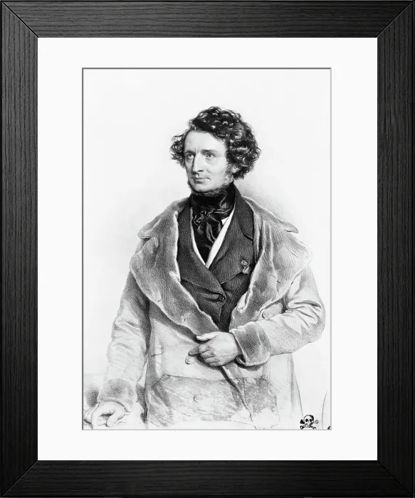 Framed Print : Drawing of Composer Hector Berlioz Framed Print : Drawing of Composer Hector Berlioz