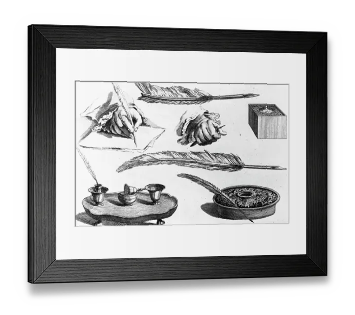 Framed Print : Gentleman Writing at His Desk Framed Print : Gentleman Writing at His Desk