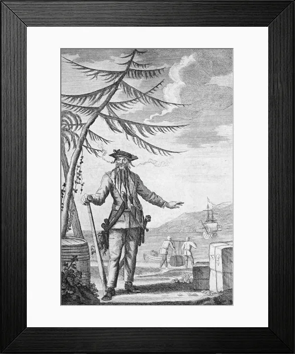 Framed Print : Captain Edward Teach, aka Blackbeard Framed Print : Captain Edward Teach, aka Blackbeard