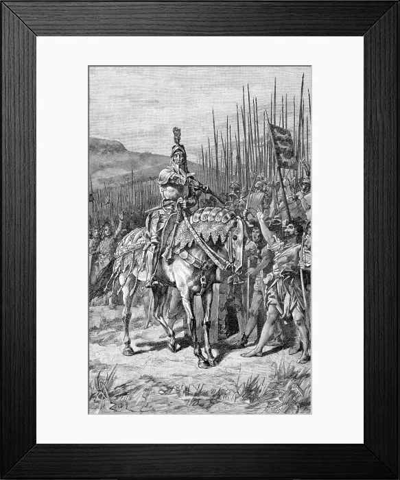 Framed Print : Illustration of Sir Thomas Erpingham Rallying His Troops at Agincourt Framed Print : Illustration of Sir Thomas Erpingham Rallying His Troops at Agincourt