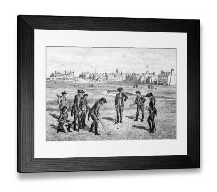 Framed Print : Royal And Ancient Golf Players Framed Print : Royal And Ancient Golf Players