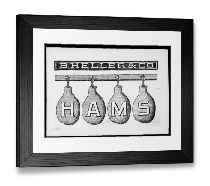 Framed Print : Advertisement For Hams
