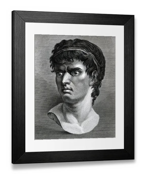 Framed Print : Engraving Of Head Of Brutus Framed Print : Engraving Of Head Of Brutus