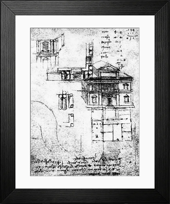 Framed Print : Manuscript Illustration of Manor from Codex On the Flight of Birds by Leonardo da Vinci Framed Print : Manuscript Illustration of Manor from Codex On the Flight of Birds by Leonardo da Vinci