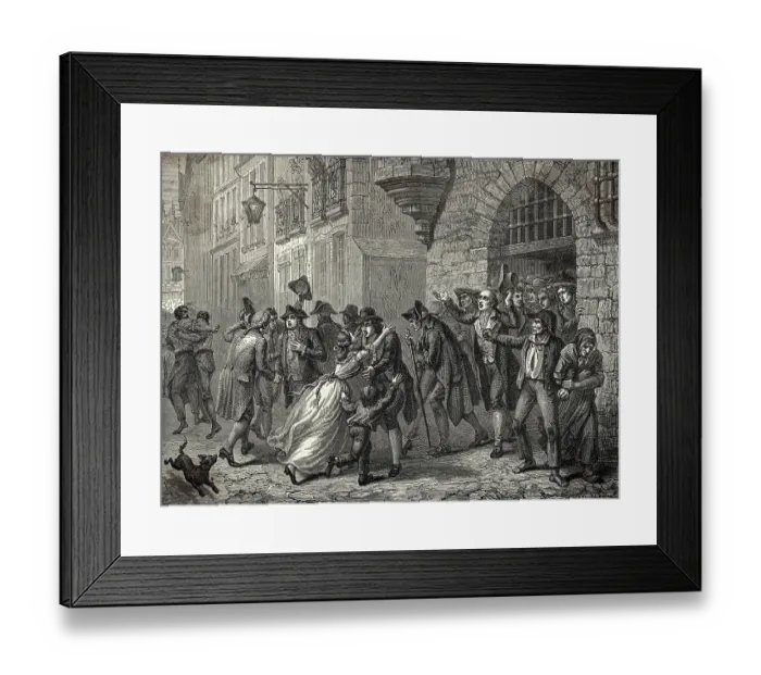Framed Print : Prisoners Liberated From The Bastille Framed Print : Prisoners Liberated From The Bastille