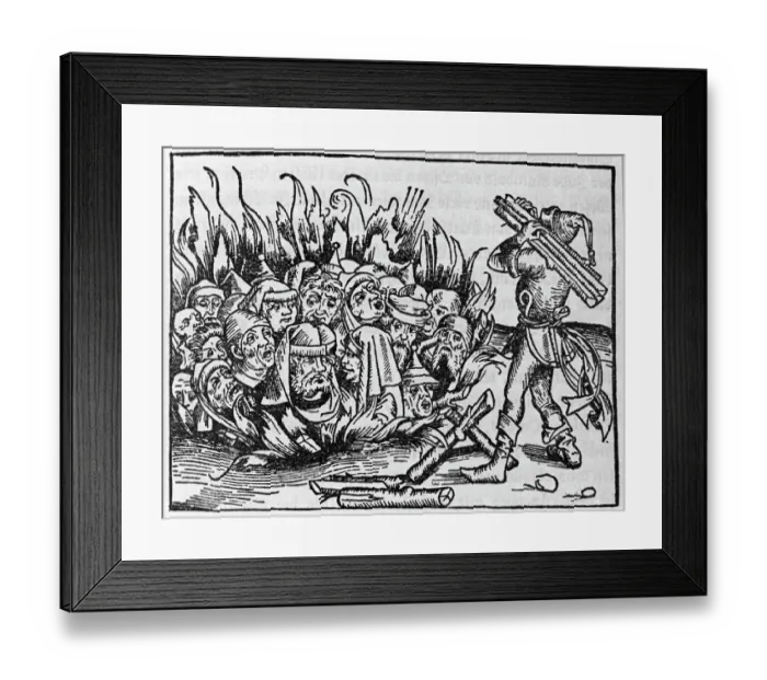 Framed Print : Burning Of Jews In The 15Th Century Framed Print : Burning Of Jews In The 15Th Century
