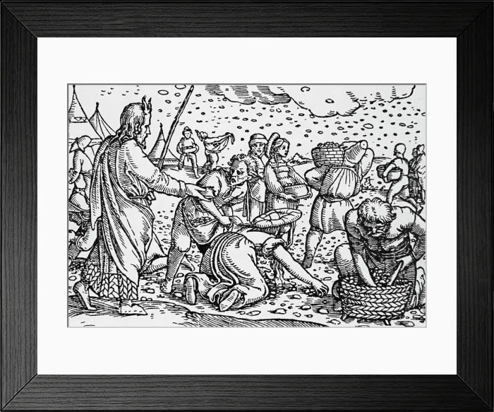 Framed Print : Moses Ordering The Jews To Gather Manna Framed Print : Moses Ordering The Jews To Gather Manna