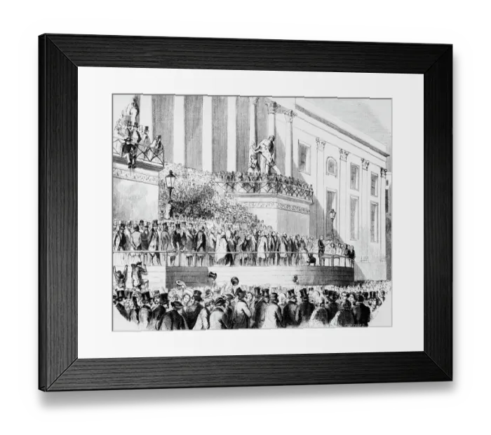 Framed Print : James Buchanan Giving Inaugural Address Framed Print : James Buchanan Giving Inaugural Address