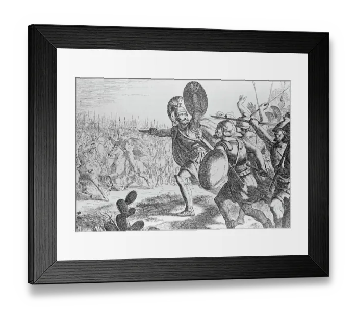 Framed Print : Illustration Showing the Battle of Thermopylae Framed Print : Illustration Showing the Battle of Thermopylae