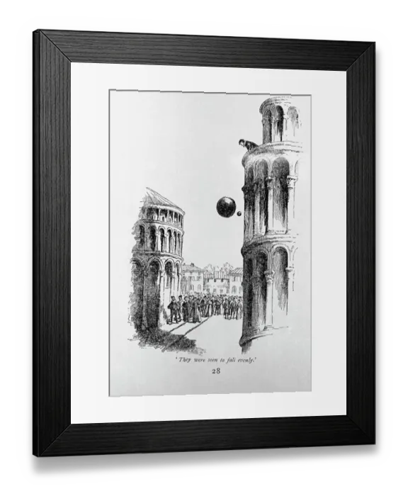 Framed Print : They Were Seen to Fall Evenly Illustration Framed Print : They Were Seen to Fall Evenly Illustration