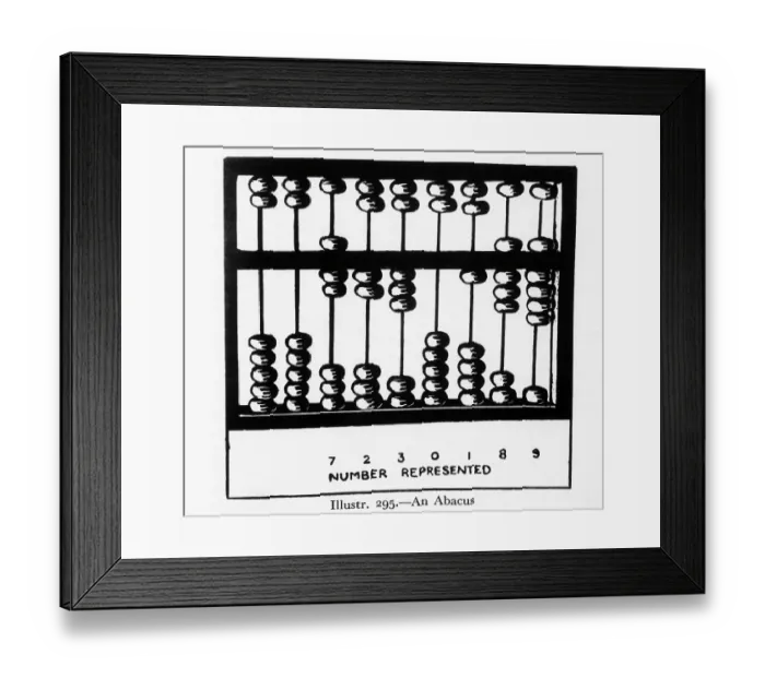 Framed Print : Abacus. Undated Engraving Framed Print : Abacus. Undated Engraving