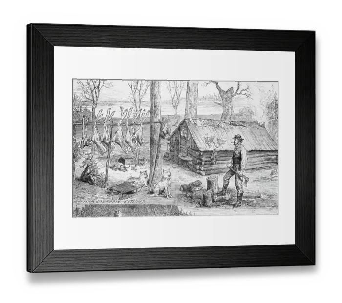 Framed Print : Fur Trapper's Log Cabin In Canada Framed Print : Fur Trapper's Log Cabin In Canada