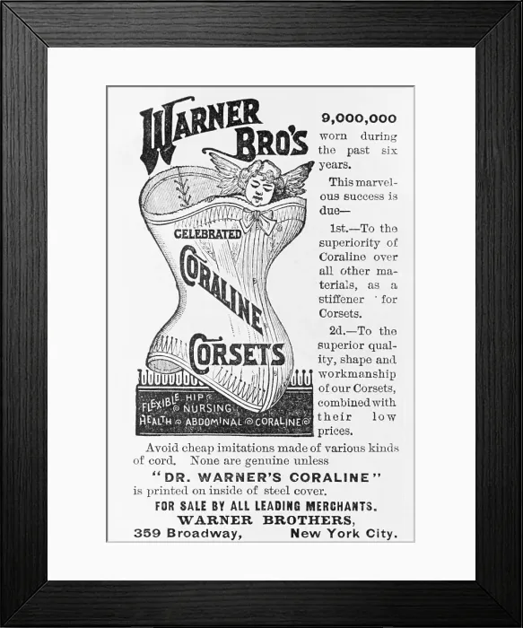 Framed Print : Old Time Corset Advertisement Framed Print : Old Time Corset Advertisement