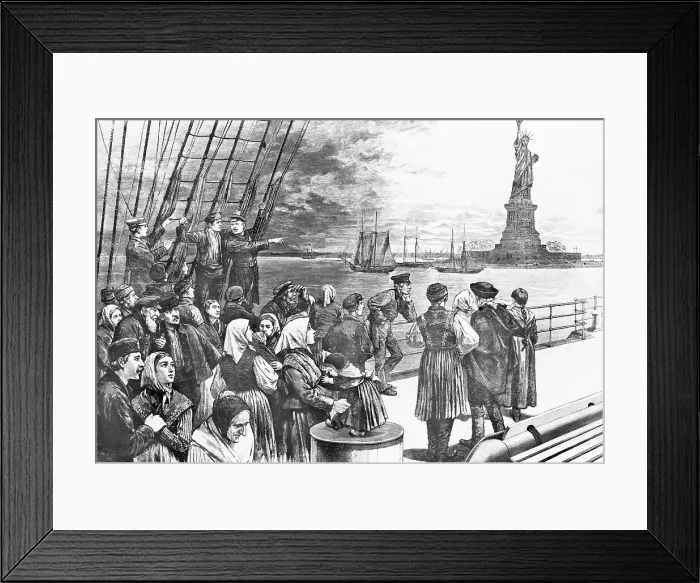 Framed Print : Welcome to the Land of Freedom Illustration Framed Print : Welcome to the Land of Freedom Illustration