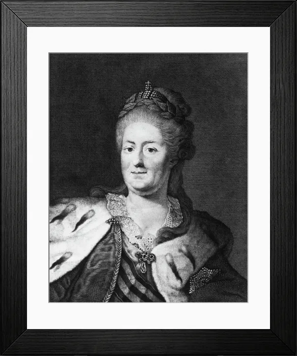 Framed Print : Print of Catherine II, Empress Of Russia Framed Print : Print of Catherine II, Empress Of Russia