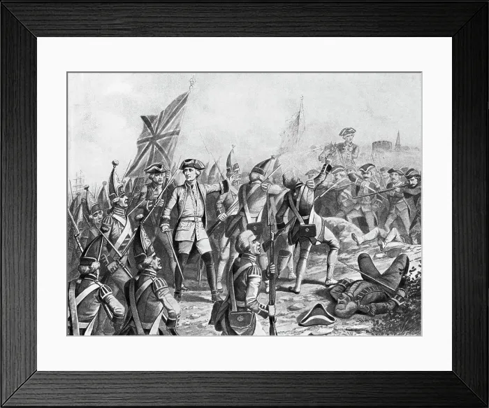 Framed Print : Wolfe and Montcalm in Battle of Quebec After a Painting by A. Thoby Framed Print : Wolfe and Montcalm in Battle of Quebec After a Painting by A. Thoby