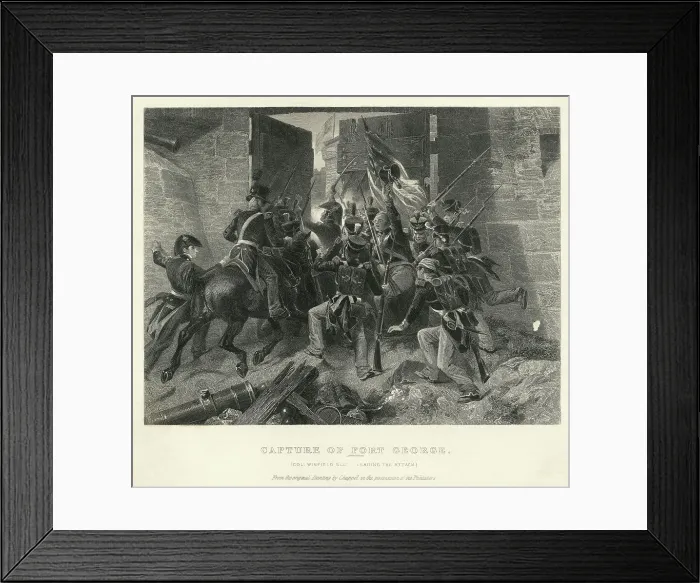 Framed Print : American Soldier Capture Fort George Framed Print : American Soldier Capture Fort George