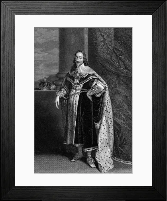 Framed Print : Full Length Illustration Of Charles I Framed Print : Full Length Illustration Of Charles I