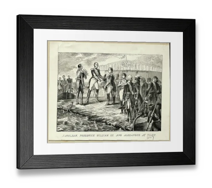 Framed Print : France And Russia Sign Treaty On Raft Framed Print : France And Russia Sign Treaty On Raft