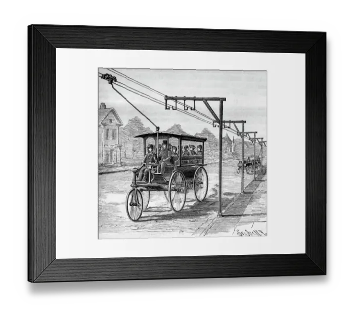 Framed Print : Electrical Propulsion Street Cars Framed Print : Electrical Propulsion Street Cars