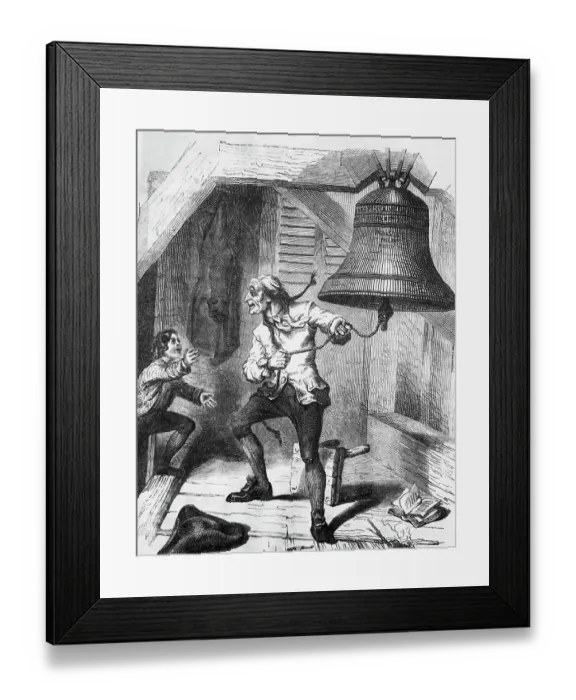 Framed Print : Illustration of the Sounding of the Liberty Bell Framed Print : Illustration of the Sounding of the Liberty Bell