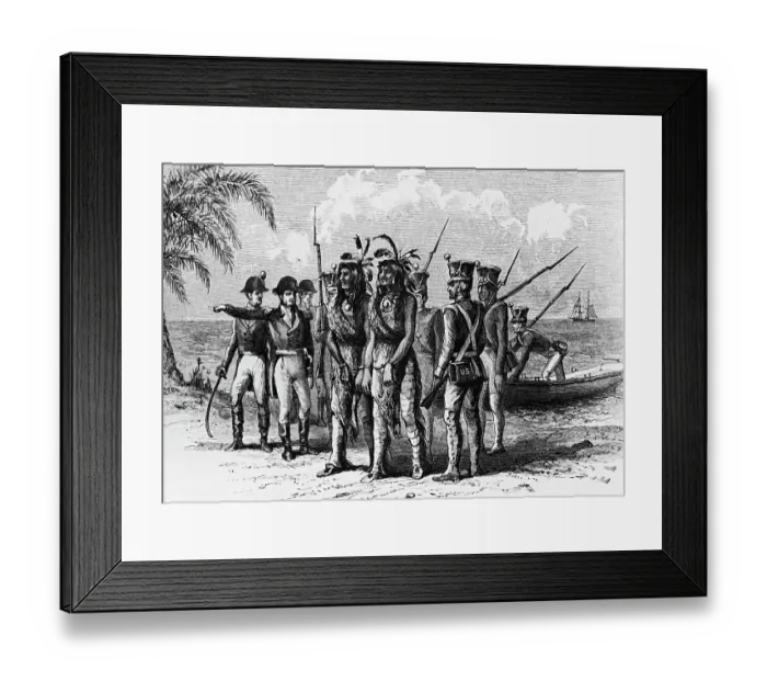 Framed Print : Illustration of the Capture of Seminole Indian Chiefs Framed Print : Illustration of the Capture of Seminole Indian Chiefs