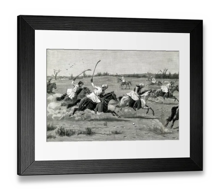 Framed Print : Natives Of Manipur Playing Game Of Polo Framed Print : Natives Of Manipur Playing Game Of Polo